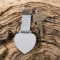 Preview: Schlüsselanhänger mit Foto - Herz silber - einseitig -