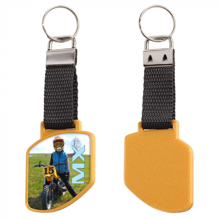Schluesselanhaenger mit Foto Swing gold einseitig Schluesselanhaenger mit Foto Swing gold einseitig