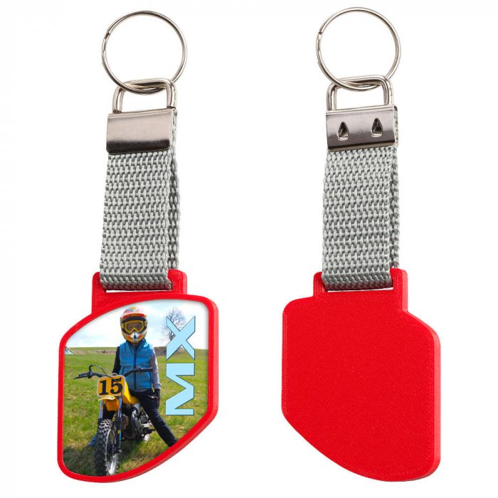 Schluesselanhaenger mit Foto Swing rot einseitig Schluesselanhaenger mit Foto Swing rot einseitig