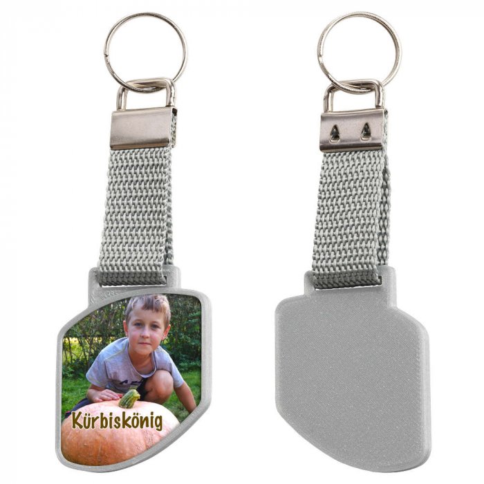 Schluesselanhaenger mit Foto Swing silber einseitig Schluesselanhaenger mit Foto Swing silber einseitig