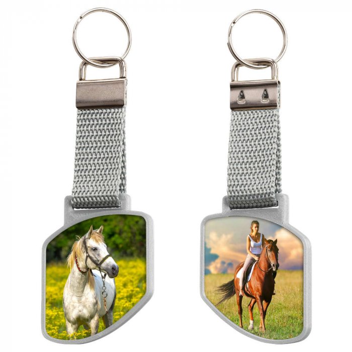 Schluesselanhaenger mit Foto Swing silber zweiseitig Schluesselanhaenger mit Foto Swing silber zweiseitig